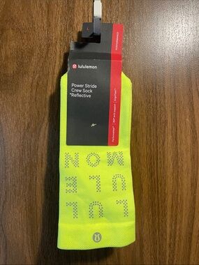 lululemon athletica Power Stride Reflective Crew Sock - Neon